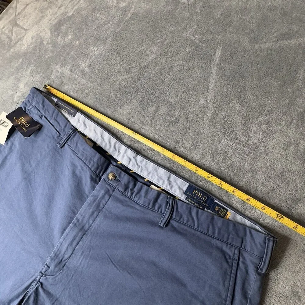 Polo Ralph Lauren Mens 48B Shorts Blue Chino Stretch Cotton Twill Casual Preppy